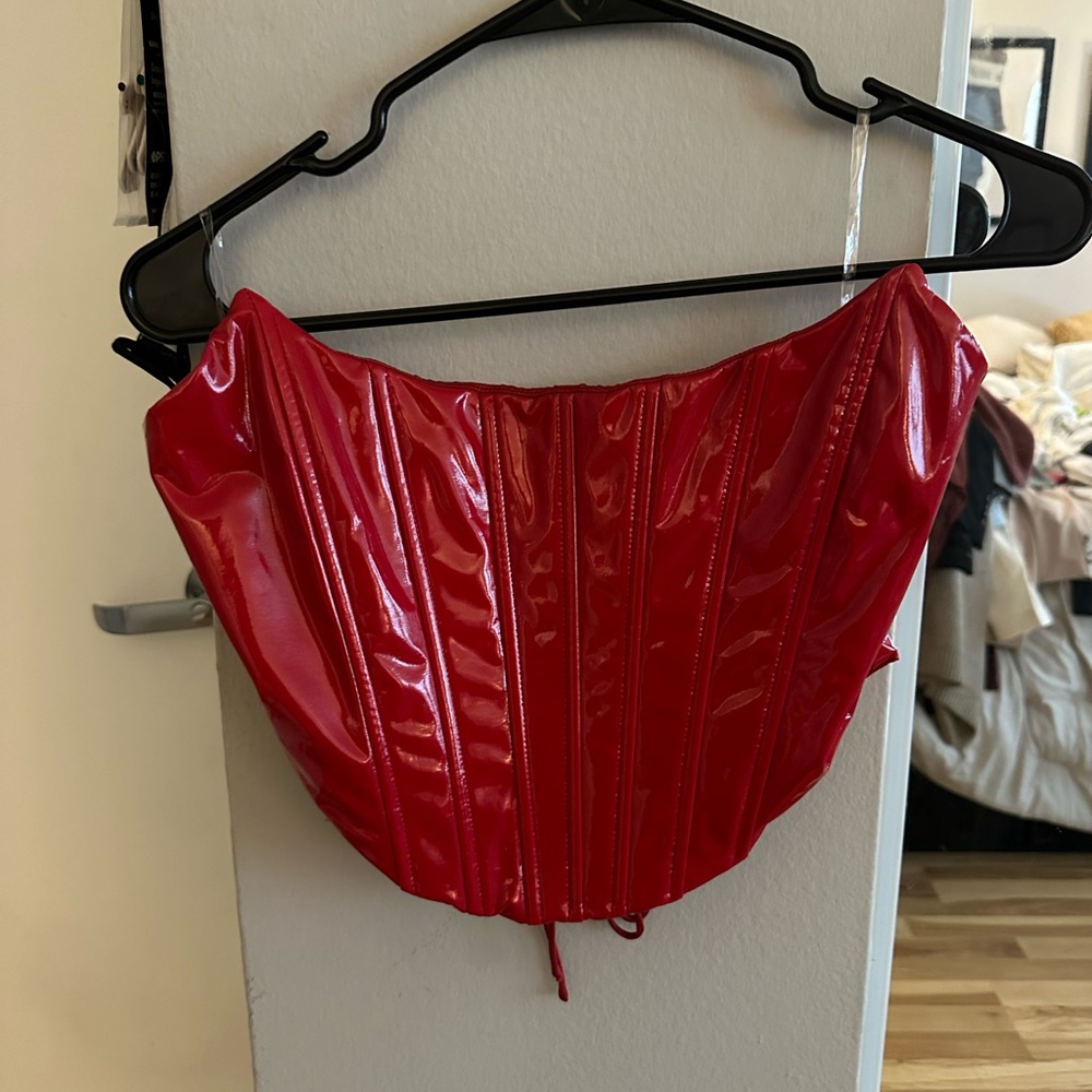 Oh Polly red corset size 8 like new